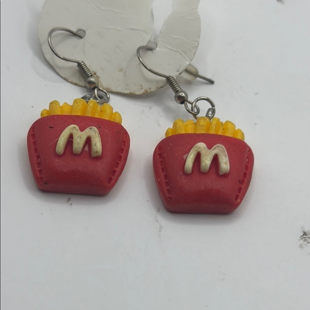 Red and Yellow Mcdonslds French Fry Earrings